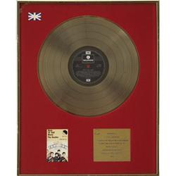 Beatles "Rock 'N' Roll Music" BPI Gold Album