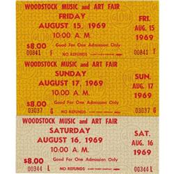 Woodstock Three Unused Tickets