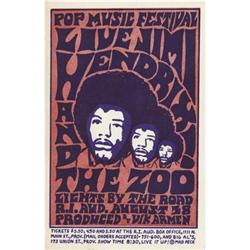 Jimi Hendrix Rhode Island Concert Postcard (Pop