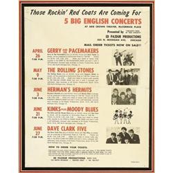 Rolling Stones and Others Vintage Concert Flyer