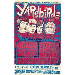 Yardbirds Santa Monica Civic Center Concert Post