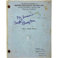 Buddy Ebsen's SIgned "Mail Order Bride" Script.
