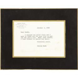 George Bush Signed Letter to Buddy Ebsen