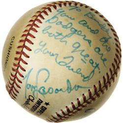 Tommy Lasorda Signed Baseball to Buddy Ebsen