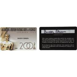 Two Signed Buddy Ebsen Academy Cards. This lot