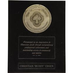 Buddy Ebsen's Landry Medal. Presented to Ebsen b