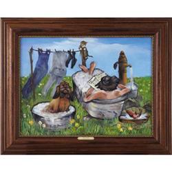 Buddy Ebsen Original  Spring Bath  Painting