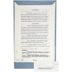 George Barris "Chitty Chitty Bang Bang" Contract