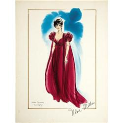 Nolan Miller Sketch Dynasty Joan Collins