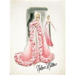 Nolan Miller Watercolor Sketch Connie Stevens