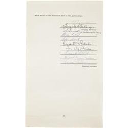 Dandridge and Kubrick Signed Contract
