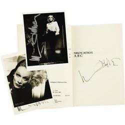 Three Signed Marlene Dietrich Pieces