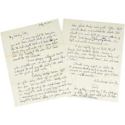 Bobby Driscoll Letter to Patricia Nolan, July 12