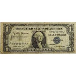 Greta Garbo Signed 1935 Dollar Bill
