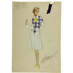 Judy Garland "Easter Parade" Costume Sketch