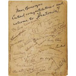 Card Signed by Jean Harlow, Will Rogers, Others