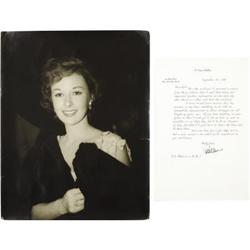 Susan Hayward Signed Letter & Unpublished Photo
