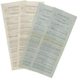 Four Signed Vintage Western Movie Contracts