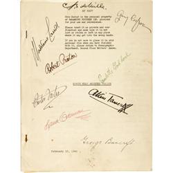 North West Mounted Police Cast Signed Script