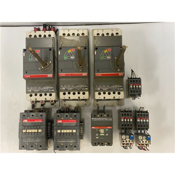 Lot Of (9) ABB Circuit Breaker Parts