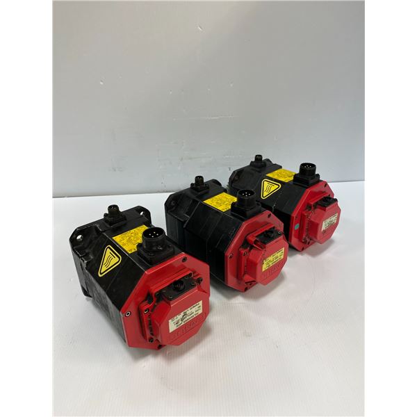 (3) - Fanuc #A06B-0235-B605 AC Servo Motors