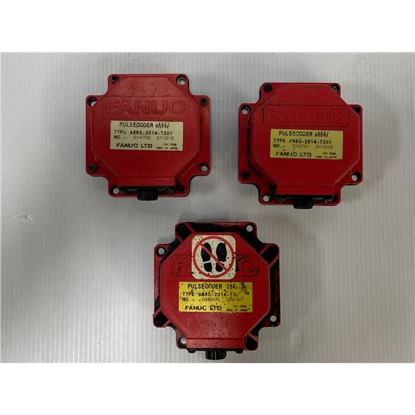 (3) Fanuc # A860-2014-T301 Pulse Coders