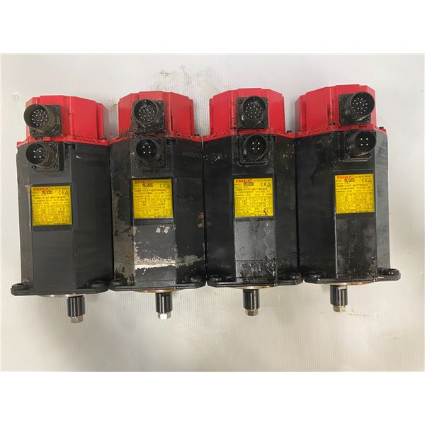 (4) Fanuc # A06B-0127-B077 # 0200 AC Servo Motors