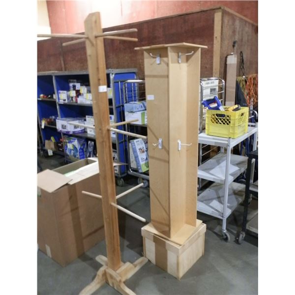 2 Wooden Coat Racks