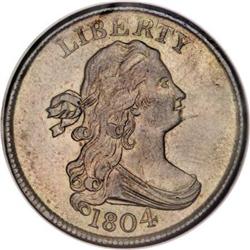 1804 1/2 C Spiked Chin MS62 Brown NGC