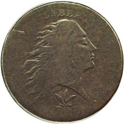 1793 1C Wreath Cent, Vine and Bars VG8 PCGS