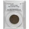 Image 3 : 1793 1C Wreath Cent, Vine and Bars VG8 PCGS