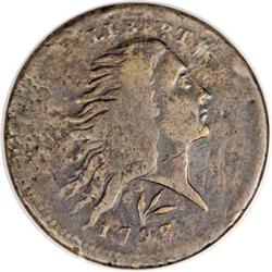 1793 1C Wreath Cent Fine Details NCS