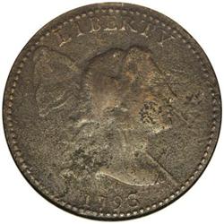 1793 1C Liberty Cap Fine 12 Details ANACS