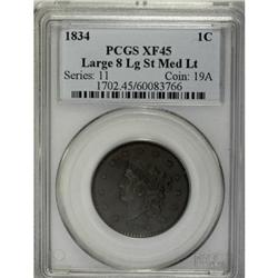 1834 1C Large 8, Small Stars, Medium Letters