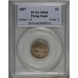 1857 1C MS64 PCGS