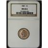 Image 3 : 1861 1C MS66 NGC