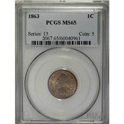 1863 1C MS65 PCGS