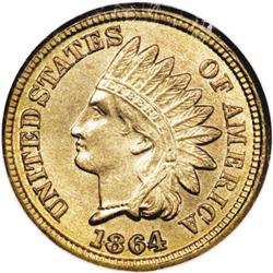 1864 1C Copper-Nickel MS66 NGC