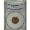 Image 1 : 1864 1C Bronze No L MS66 Red and Brown PCGS