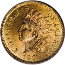 1867 1C MS64 Red PCGS