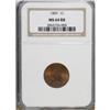 Image 1 : 1869 1C MS64 Red and Brown NGC