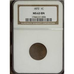1872 1C MS63 Brown NGC