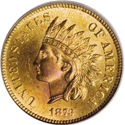 1873 1C Closed 3 MS64 Red PCGS