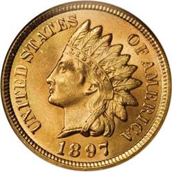 1897 1C MS66 Red NGC