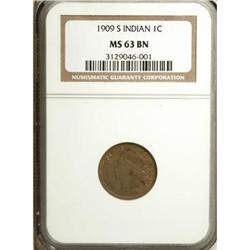 1909-S 1C MS63 Brown NGC