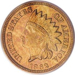 1862 1C PR65 Cameo PCGS. CAC