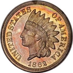 1862 1C PR65 Cameo NGC. CAC