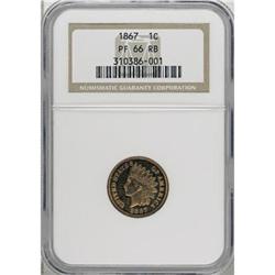 1867 1C PR66 Red and Brown NGC
