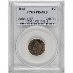 1868 1C PR65 Red and Brown PCGS
