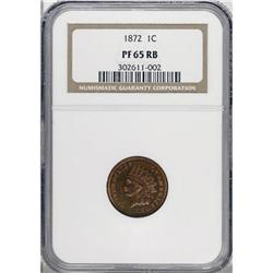 1872 1C PR65 Red and Brown NGC